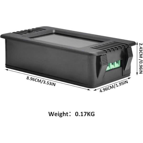 LCD Digital Amperemeter Voltmeter AC 80-260V 100A, 6-i-1 Strömmätare Solpanel Hushållsström, Öppen Energimätare CT Strömmeter