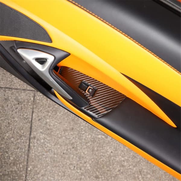 Til C7 2014-2019 Blød Fiber Bilrude Lift Switch Panel Cover Trim Sticker Tilbehør