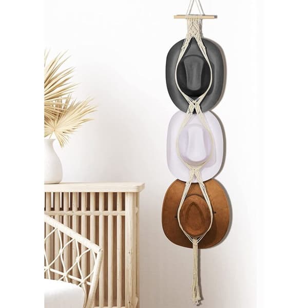 Veggmontert hatteholder for kvinner Hat Rack Hat Organizer for Wall Hat Rack Decorative Hat Rack