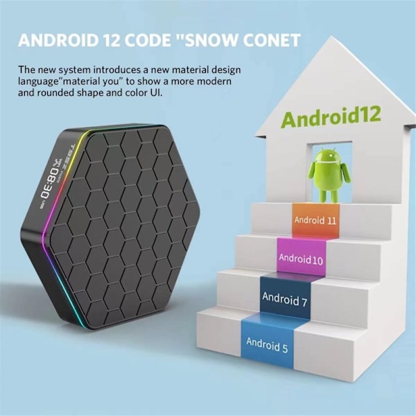 T95Z plus Android 12 TV Box 8K Allwinner H618 2.4G 5G WiFi 6 BT 5.0 Media Player Android Box 2GB+16GB, EU-kontakt