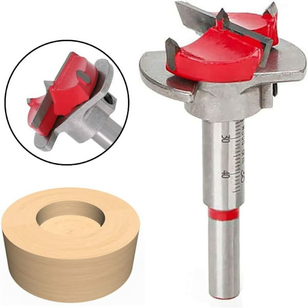 Hinge Jig Borrguide Set, 35mm Dolda gångjärnshål Borrguide Bits Set Gångjärnshål Fräs för Dörr Kök Skåp Skåp Gångjärn