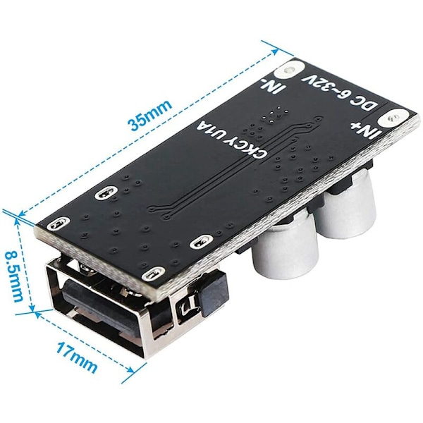 DC-DC omvänd omvandlare 6V-32V till 3V-12V justerbar strömförsörjning 24V till 12V 5V 3V USB spänningsregulator Snabbladdning