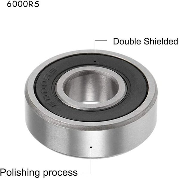 10 st 6000-2RS Gummiförseglade Spårkullager 10x26x8mm Spårkullager 6000-2RS