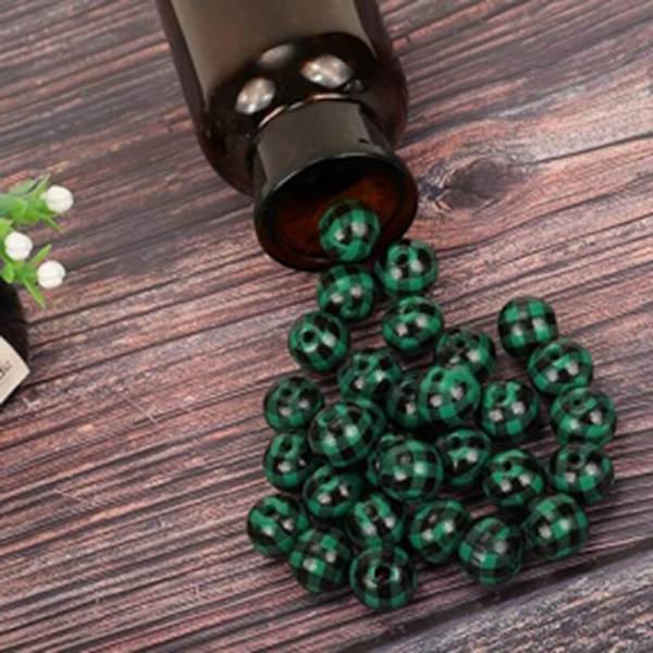 Rutete treperler 16mm/0,63 tommers polerte mellomromsperler julefestartikler DIY-dekorasjon hjemmedekor