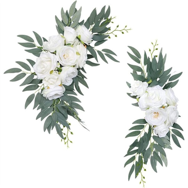 Kunstig Blomsterkit til Bryllupsbue, Bohemian Eucalyptus Girland, Gardiner, Bryllupsdekoration, Velkomstskilt, A