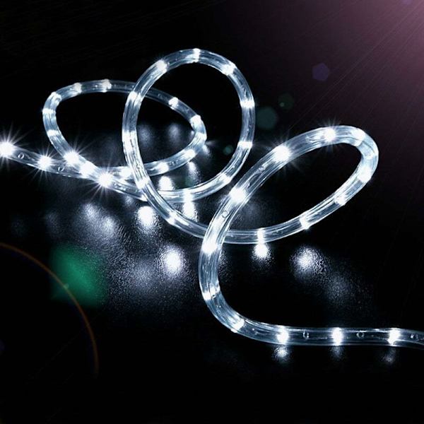 100 LED Solcellsbelysning, Vattentät 12M Koppartråd Utomhus Ropbelysning för Julträdgård Gräsmatta Staket Träd Bakgård
