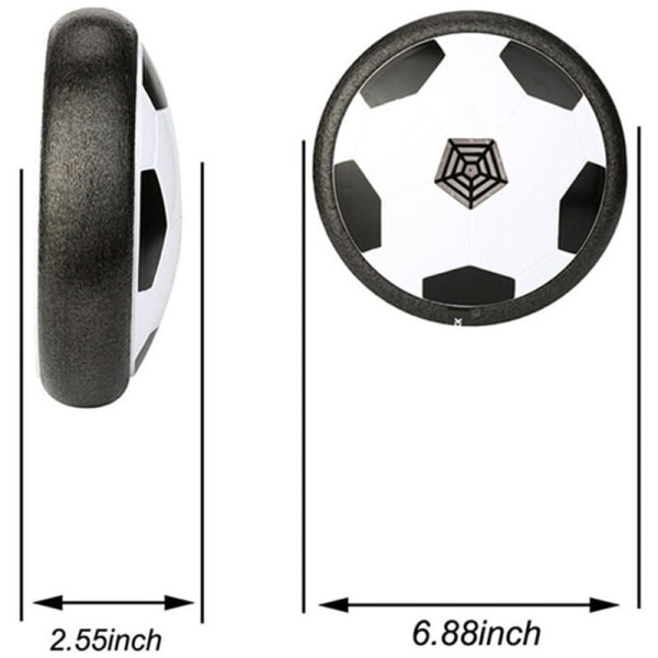 Flytende LED-fotballleke Airpower Football Disc Rimmed Football Light Toy Flash Ball Toy med fotballmål