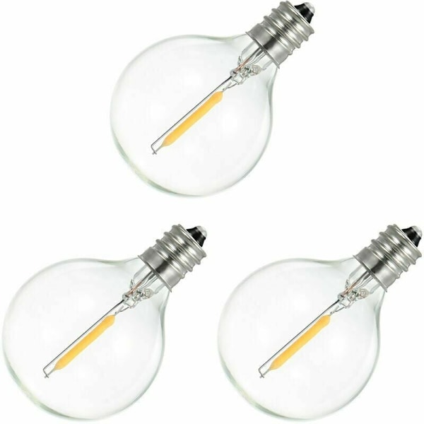Specifika varmvita glödlampor, set om 3, AC220-230V 1W E12 G40.