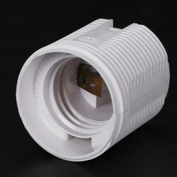 E27 AC 250V 2A Hvit Plast Overflate Lyspære Sockelholder