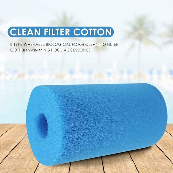 4 stk. Skum Swimmingpool Filter, Filter Svampe, Patron Svampefilter, Udskiftning af Skum Svampe til Swimmingpool Filter, Genanvendelig Swimmingpool