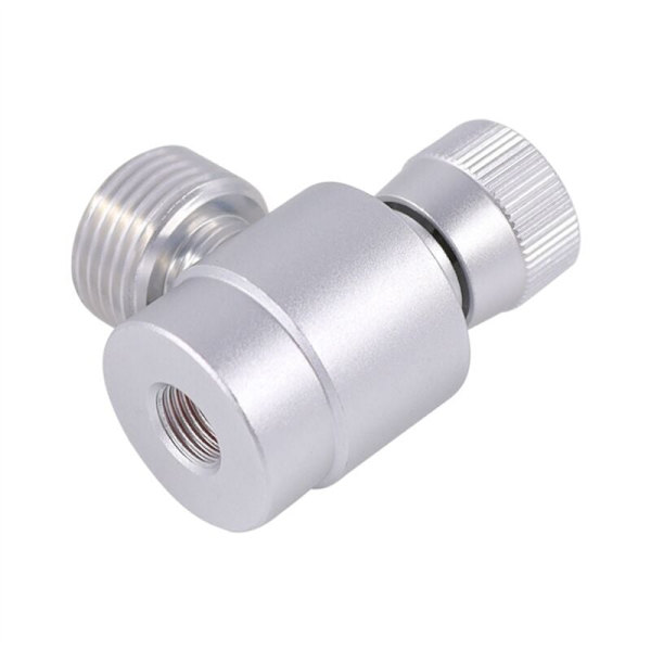 CO2-cylinderadapter til genopfyldning, regulator til hjemmelavet gascylinder, M10X1 til W21.8-14-adapter til argon, CO2, blandet gas, sølv