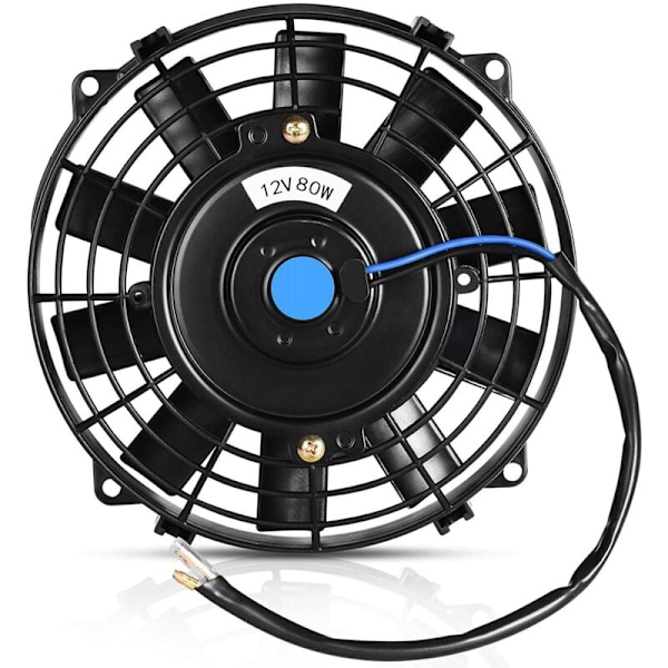 Universal Slim Push-Pull Ventilator Køleventilatorer Elektrisk Radiator Motor 12V 80W med Kit (Diameter 12 Tommer)