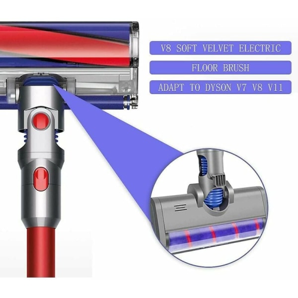 Rengöringshuvud för Dyson V7 V8 V10 V11 modeller Sladdlös dammsugare Kvast Golvtillbehör