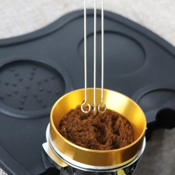 Trehåndtak nålekoffekopp, espressokaffefordeler, nålenivelleringsverktøy, kaffepulverfordeler 3