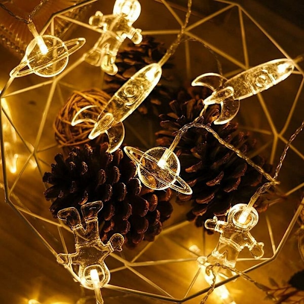 Akryl LED-fairylights för sovrum, inomhus och utomhus (varmvit, - 6 meter Batteri 40 lampor)