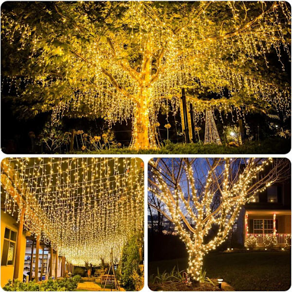 100M 600 LED Lysstreng Karneval Bryllup Udendørs Indendørs Havebelysning (Varmt Hvidt)
