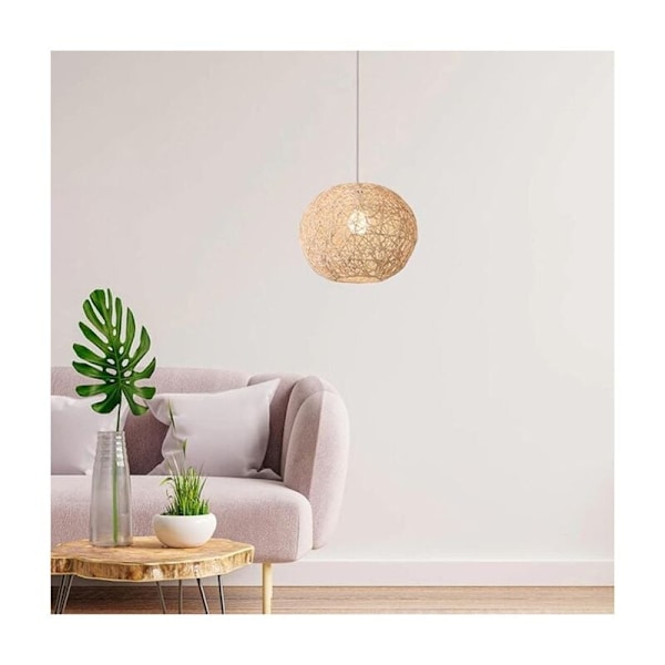 Rattan Hängande Lampor, Hänglampa med Glödlampa, Handgjord, Dekorationer för Hemmet, Sovrum