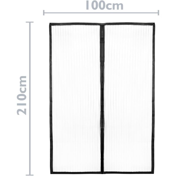 Myggnett for dør 100 x 210 cm med magnetisk lukking