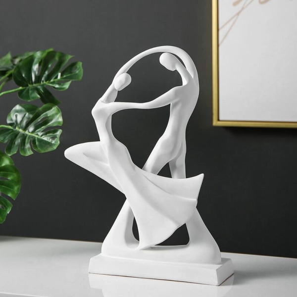 Nordisk moderne kunst hjemmedekorasjon figurer møbeldekorasjon hjemmedekorasjonstilbehør skulptur (hvit)
