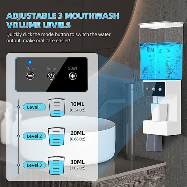 700 ml Badrumsdispenser, Väggmonterad Laddningsbar Automat för Barn & Vuxna