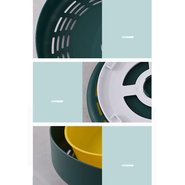 360° roterende krydderhylle-arrangørholder Kjøkkenoppbevaringsbrett Lazy Susan-rekvisita for bad, skap - Hvit + Grå