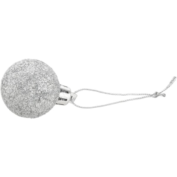 Ny 24PC Silver Hängande Bollar Julgransdekoration