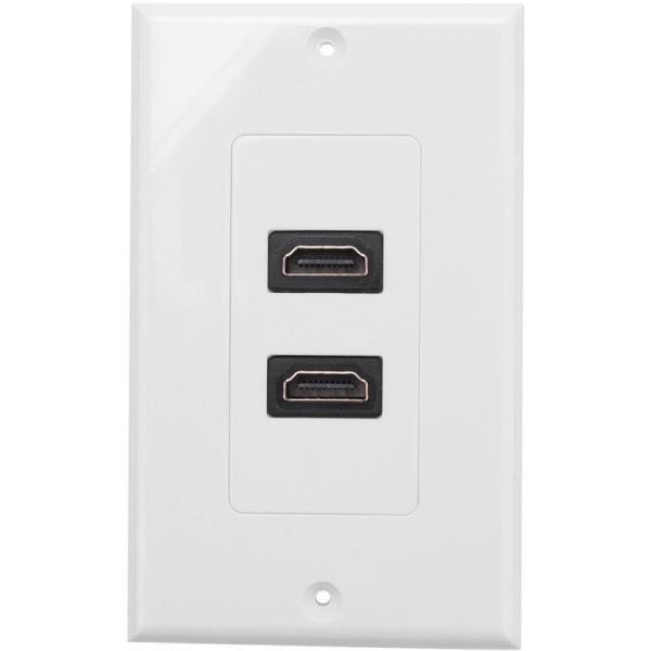Hdmi 2-Port 1080P Väggmonterad Platta Paneluttag Koppling Uttag Lock Hett