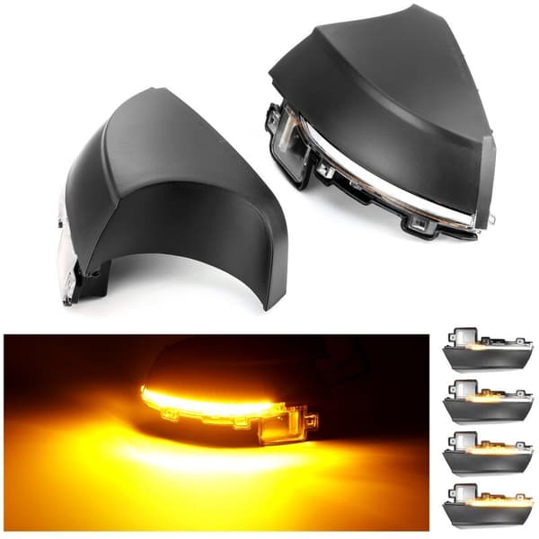 2 stk dynamisk blinklys LED sidespeil indikator blinklys repeater lys for- MK5 6R 6C 2009 -2017