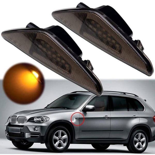 Røykte LED Sidemarkerlys Bil Blinklys for E70 X5 F25 X3 E71 X6 2007-2013