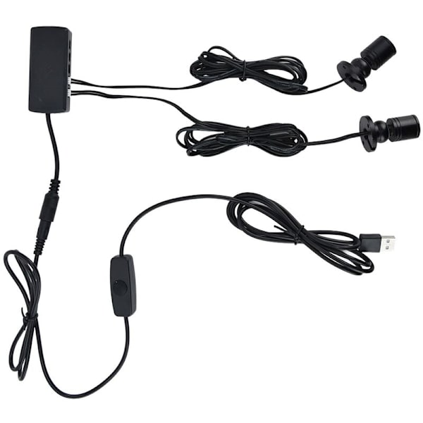 Näyttövalaisin 1W, USB LED-kaappilamppu, Moderni vaatekaapin kattovalaisin vaatekaappiin, näyttelytilaan (Yksi veto seitsemän)