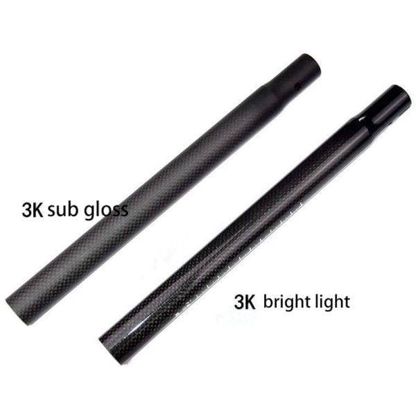 3K Kolfiber Cykelsadelstolpe Reducer Rör för Slide Car Scooter-Blank 25.4Till22.2Mm