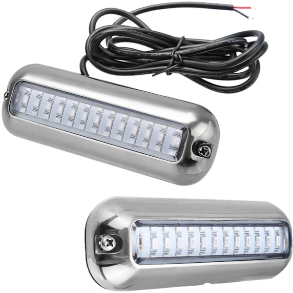 1 par universelle 4,7 tommer 316SS 39 LED pontong under-båt akterspeil fiske lys (blå)