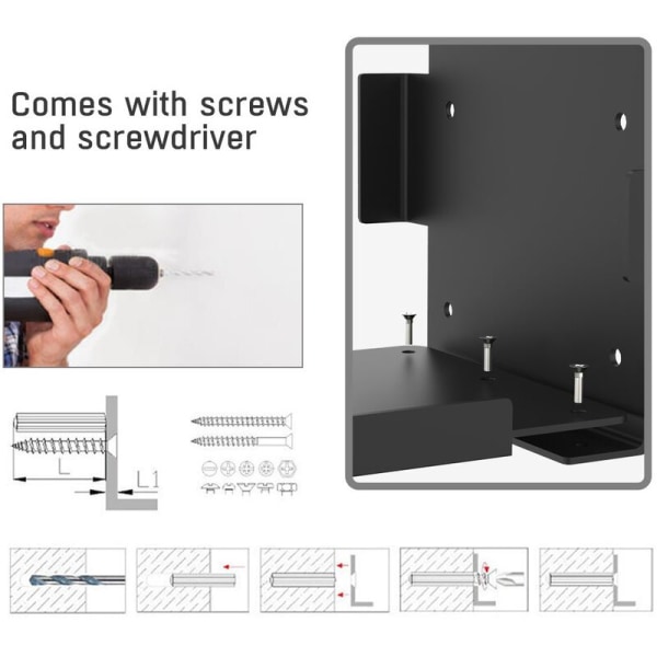 Konsollstativ, plassert bak TV eller under skrivebord DIY konsollstativ