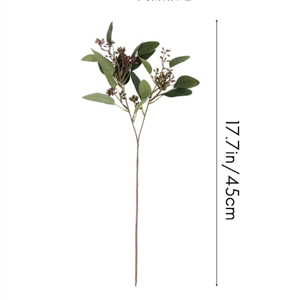 Kunstige blade trægrene julefrugter kunstige planter fotorekvisitter hjem bryllupsdekoration silke