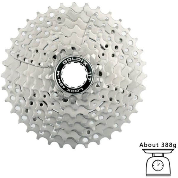 GOLDIX 8-trinns kassett for SRAM / SHIMANO / SENSAH Ultralight svinghjul - 8S 36T