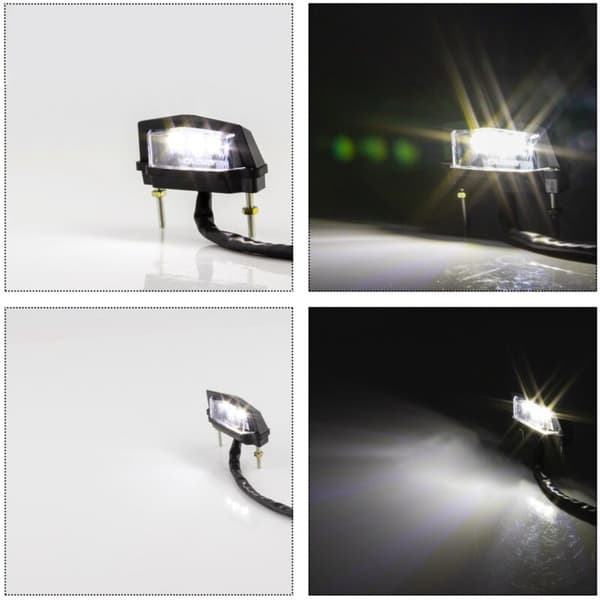 3 LED Universal Motorcykel Baglygte Nummerplade Bremslys