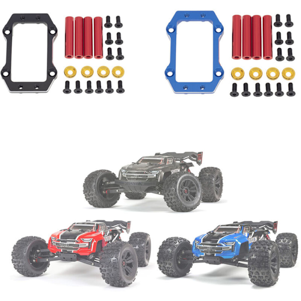 Metal Styreservo-montering til ARRMA 1/8 KRATON Outcast SENTON Talion 6S RC Bilopgraderingsdele, Sort