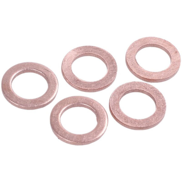 50 stk. kobberforseglingsskiver 6mm x 10mm x 1mm