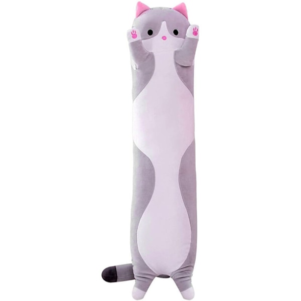 Jättekattepälsdjur Cartoon Kattunge Sov Kudde Söta Kattdjur Plysch Kattdjur Docka Lång Kudde Barn Flicka Dag Evenemang