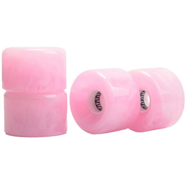 4 stk. Lysende Surfboardhjul, Farve Glitter PU Hjul til Skateboard Longboard, Høj Elasticitet Surfboardhjul Pink
