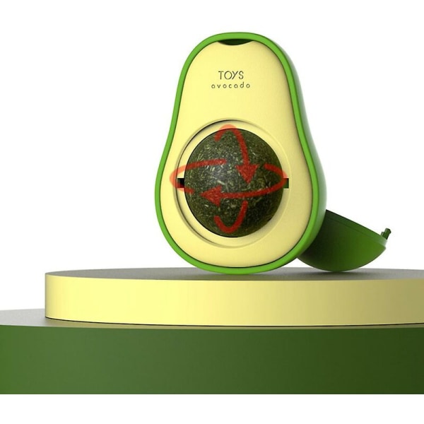 Avocado Kattdjur Leksak Boll Ätbara Katt Leksaker Tänder Slickar Tänder Rengöring Tandvård Katt