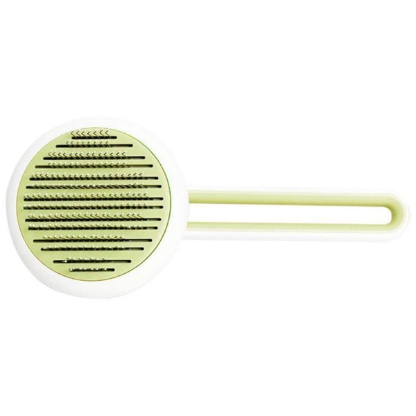 Hollow Hair Removal Comb Pet Comb Cat Comb Stainless Steel Needle for Dogs One-Touch Removal of Floating Hairbrush Green