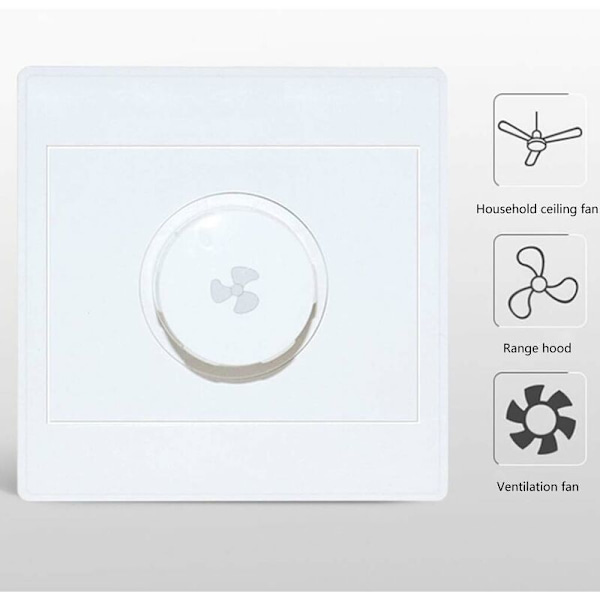 86 Typ Takfläkt Justering Steglös Hastighetsregulator Väggströmbrytare 220V 10A för 15-300W Dimmer