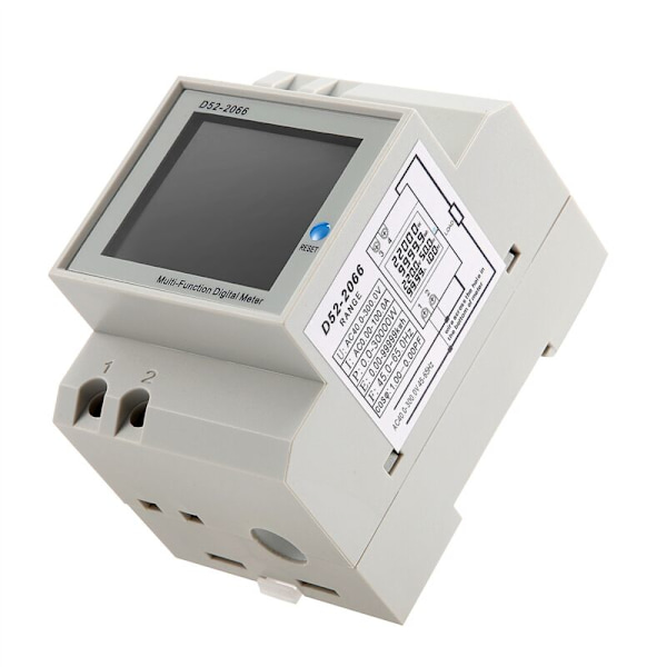 Din Rail AC Monitor 6IN1 40-300V 100A Spänning Ström Effektfaktor KWH Aktiv Elektrisk Energi Frekvensmätare VOLT AMP