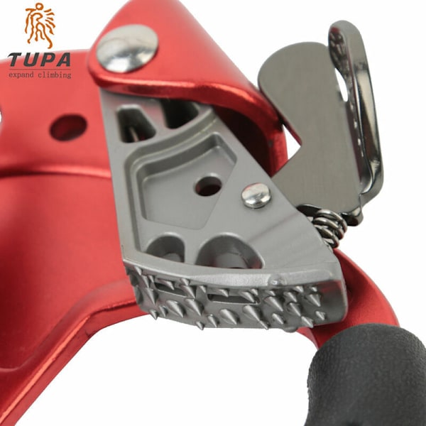Certificeret håndklatre-ascender træarborist rappelling gear udstyr reb klemme til 812MM reb--orange [højre hånd].