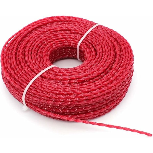 Universal strengtrimmerline, 3,0 mm nylon strimmer trimmerline, kraftig buskrydder nylonline til bumphoved haveplæneklipper (Twist, 3 mm x