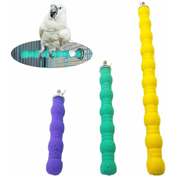 3 kappaletta papukaijalintua, linnun orsisementti, linnun orret papukaijateline papukaijalle - satunnainen väri -