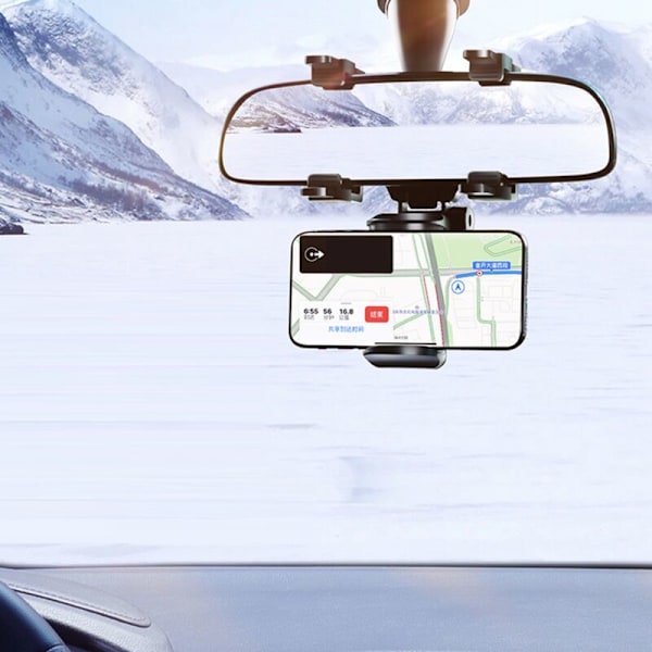 Biltelefonholder, Auto GPS Navigation Bakspejl, Multifunktionel Bil