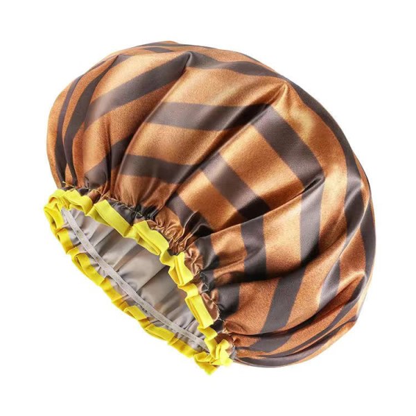 Stor cap för män och kvinnor, överdimensionerad vattentät cap, Återanvändbar, Tvättbar, Golden Stripes Fashionabla cap