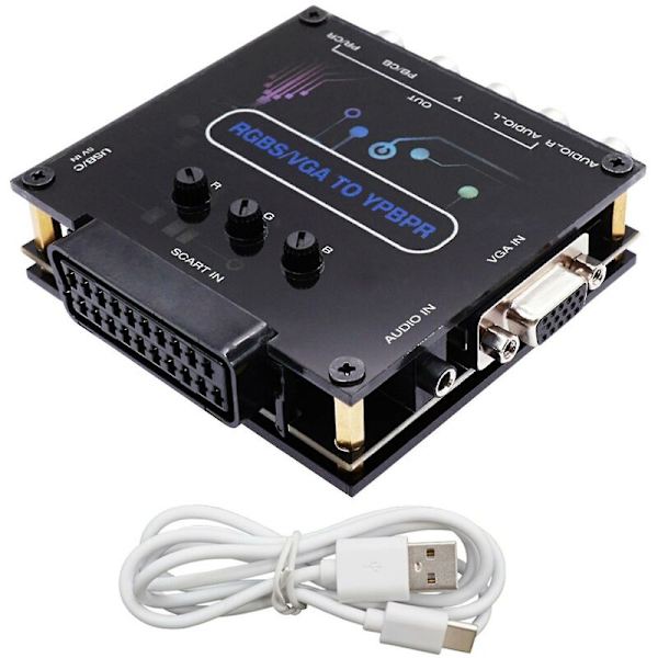 Rgbs Vga Scart - Ypbpr -komponenttimuunnin retropelikonsolin komponenttiin